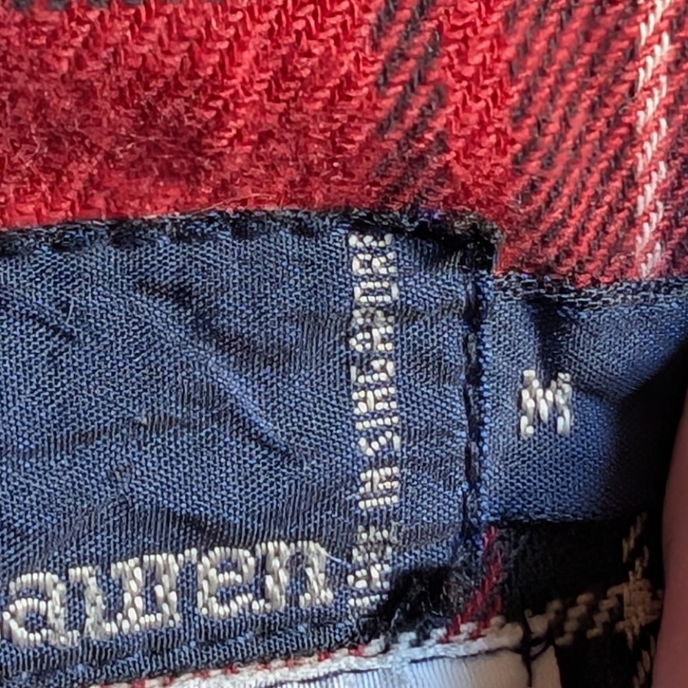 Ralph Lauren Denim Fireman Buckle Down Filled Biker Vest M - Picture 5 of 8